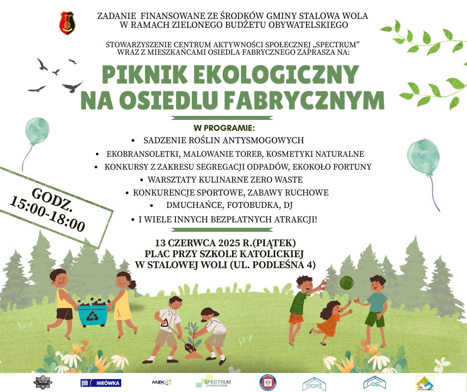 Pikniki ekologiczne na Osiedlu Fabrycznym i Osiedlu Energetyków